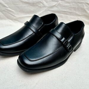Kid’s Black Leather Loafers